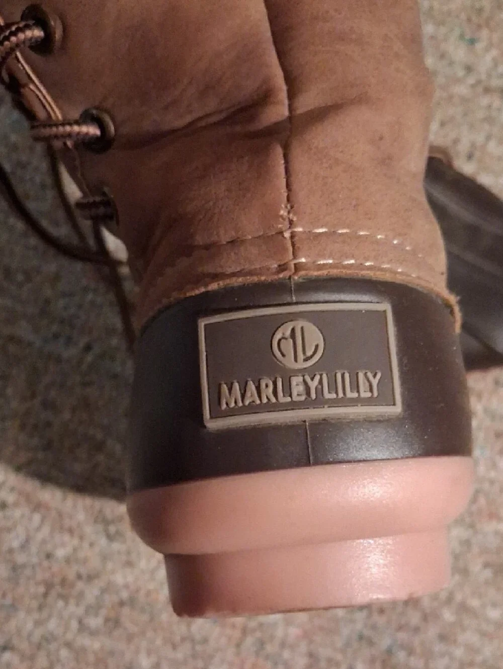 Ladies Brown Waterproof Lace-Up Rain & Snow Boots